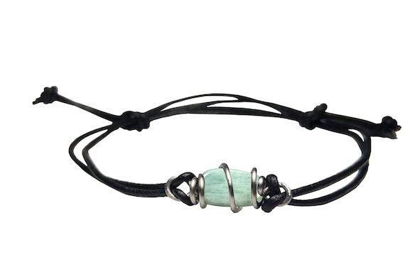 Real Raw Birthstone Crystal Gemstone Hand WireWrapped Cage Bronze-Steel-Copper-Silver--RoseGold-Iron-Titanium-Niobium Friendship Bracelet