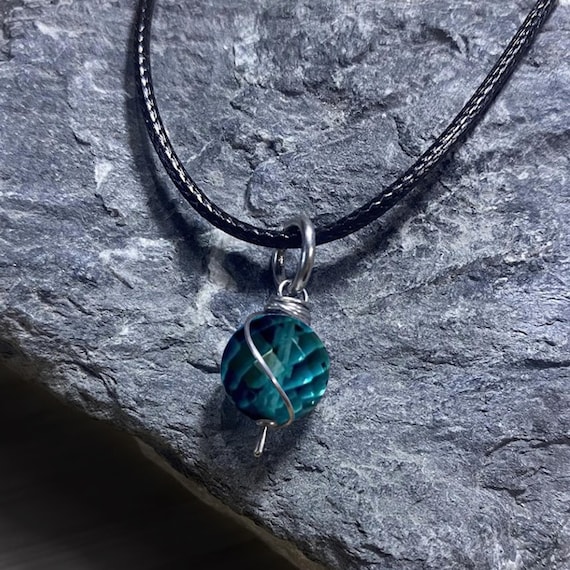 Faceted London Blue Topaz Dangly Swirl Pendant or Bracelet Charm Wire Wrapped /Steel/Copper/Bronze/14K Gold-Rose Gold/Titanium/Black Niobium