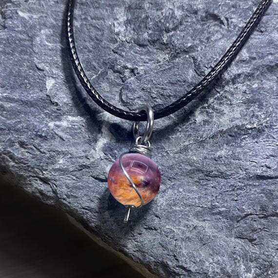 Auralite 23 Dangly Swirl Pendant or Bracelet Charm - Wire Wrapped - /Steel/Copper/Bronze/14K Gold/14K Rose Gold/Titanium/Black Niobium