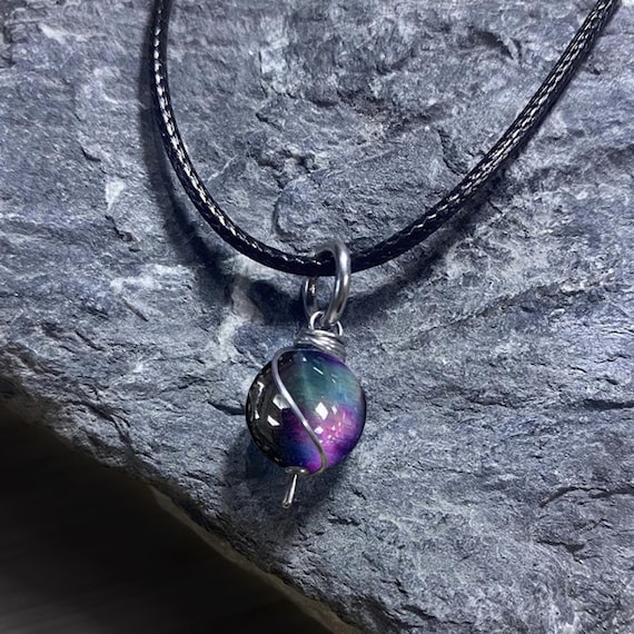 Galaxy Tigers Eye Dangly Swirl Pendant or Bracelet Charm Wire Wrapped /Steel/Copper/Bronze/14K Gold-Rose Gold/Titanium/Black Niobium