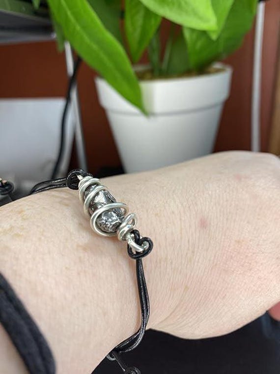 Genuine CampoDel Cielpo Meteorite Wire Wrapped Cage Bracelet- Silver/Steel/Copper/Bronze/14K Gold/RoseGold/Niobium- Adjustable Friendship