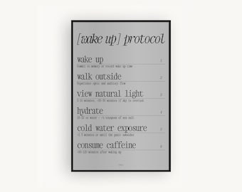 Morning Routine Protocol Digital Poster