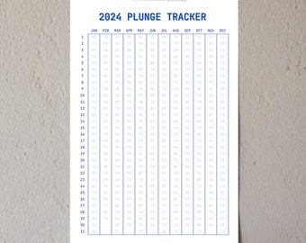Cold Plunge Habit Tracker: Ice Bath Poster (A4 Digital Download)