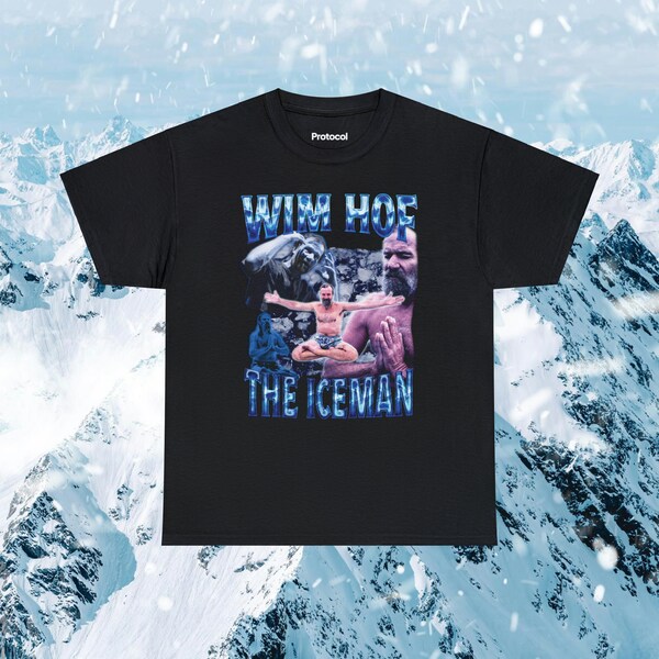 Wim Hof The Iceman Shirt, Wim Hof Tee, Wim Hof Tshirt, Wim Hof Gift, Wild Swimming Gift, Wim Hof Quote, Cold Plunge Accessory for Him