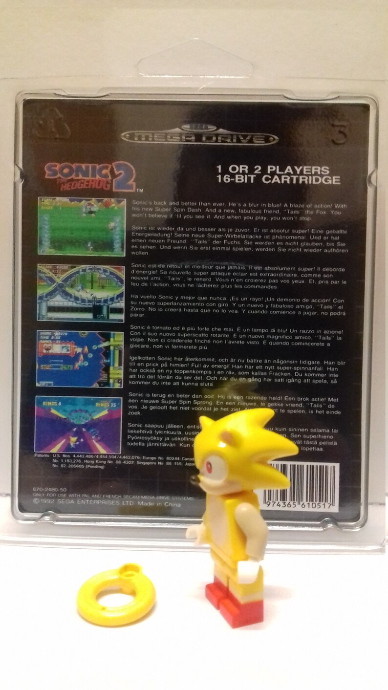 Custom Lego Sonic the Hedgehog 2 Super Sonic mini figure with | Etsy