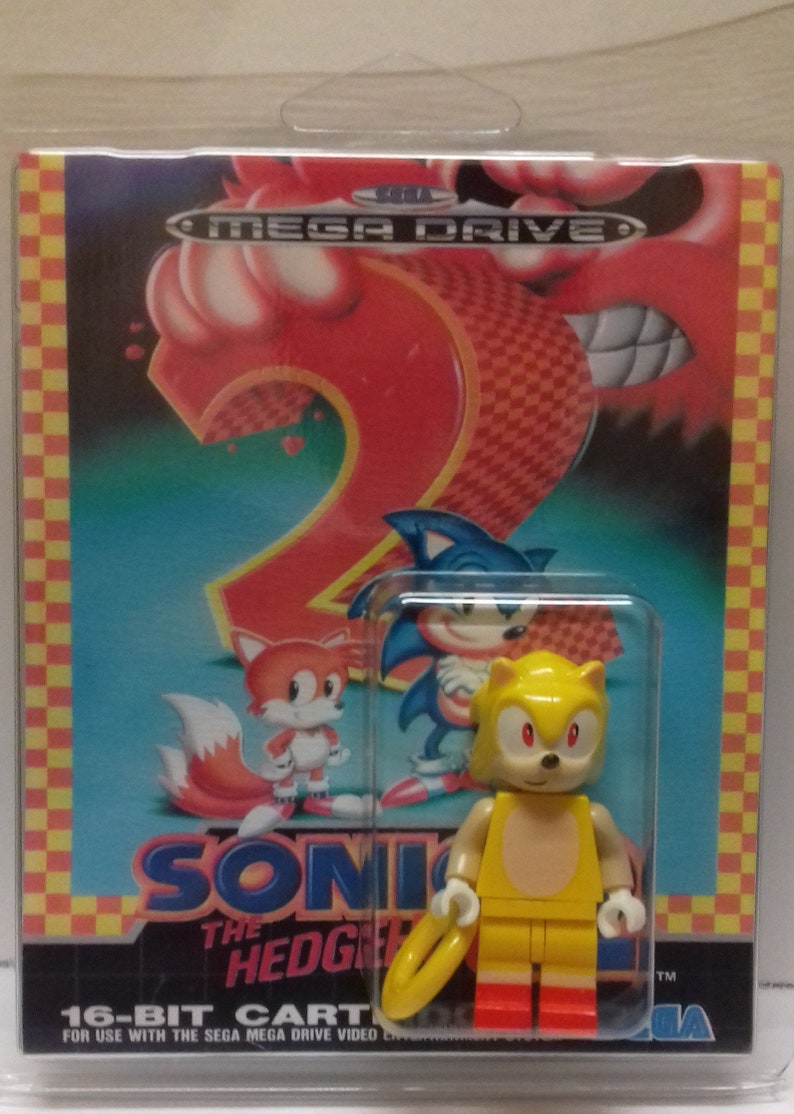 Custom Lego Sonic the Hedgehog 2 Super Sonic mini figure