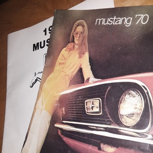 Vintage 70 Mustang Brochure and Electrical Wiring Diagram Manual