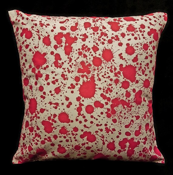 Blood Splatter 16 Pillow Cushion Case Customizable Etsy