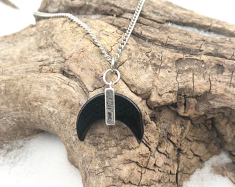 Black Series Halloween Necklace Jewelry.SS-WYJ950 Stainless Steel Skull And 8mm Black Agate Hand-Knotted Necklace Agate Necklace