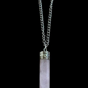 Rose Quartz Point Necklace, Healing Necklace, Healing Jewelry, Witch Necklace, Witch Jewerly, Spiritual Necklace, Boho Jewelry, Love