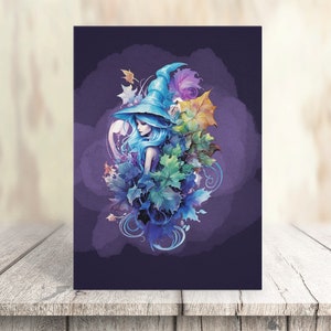 Blank Witch Card, Pagan Card, Wiccan Card, Instant Download