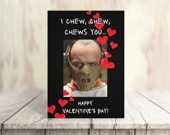 Hannibal Valentine&#39;s Day Greeting Card, Adult Valentine, Silence of the Lambs, Funny Valentine Card, Instant Download, Digital Download