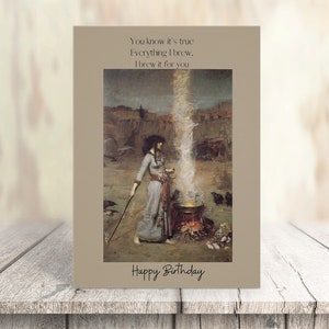 Birthday Card, Witch Birthday Card, Pagan Birthday Card, Wiccan Birthday Card, Instant Download