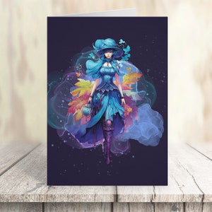 Blank Witch Card, Pagan Card, Wiccan Card, Instant Download