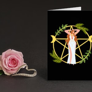 Goddess Greeting Card, Instant download, Digital Print, Digital Art