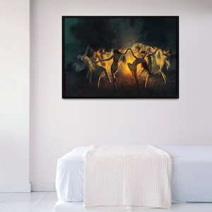 Witches Fire Dance Joseph Tomanek Digital Download, Witch Art, Witch download, Witch Art Print, Digital Download