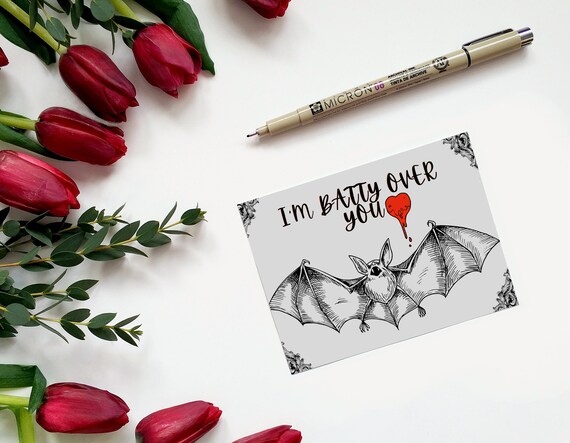 Bat Lover Card: Batty Birthday, Anniversary, Valentine's Day (Digital Card)