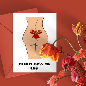 Sexy Christmas, Naughty Christmas Card, Christmas Card, Instant download, Digital Print, Digital Art, Adult Christmas Card, Offensive Xmas
