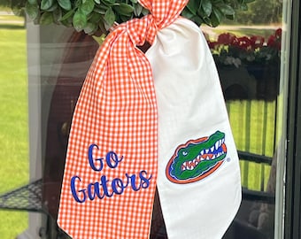 Gator Wreath Sash | Football Wreath Sash | College Football | College Graduation | High School Graduation