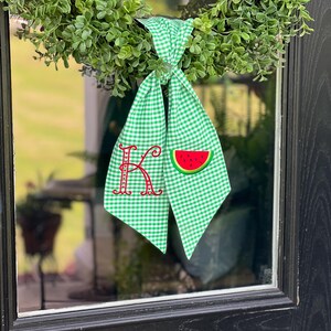 Watermeloen krans sjerp | Zomerdeurdecoratie | Zomerkranssjerp | Kranssjerp met monogram | Gastvrouw cadeau
