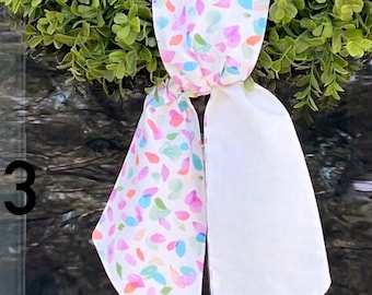 Blank Wreath Sash | Watercolor Wreath Sash | Vibrant Door Decor | Hostess Gift | Mother's Day | Housewarming Gift | Wedding Gift