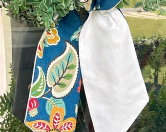 Blank Wreath Sash | Floral Wreath Sash | Vibrant Door Decor | Hostess Gift | Mother's Day | Housewarming Gift | Wedding Gift