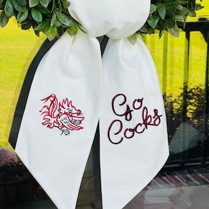 Gamecock Wreath Sash | Football Season | Graduation Gift | High School Graduation | College Graduation | Football Door Decor |