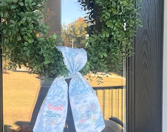 Mahjong Wreath Sash | Crak Bam Dot | Mahjong Game Night Decor | Housewarming Gift | Hostess Gift