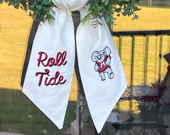 Elephant Wreath Sash | College Football Wreath Sash | Football Decor | Tailgate | Hostess Gift |College Graduation | High School Graduation