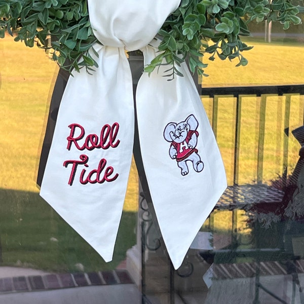 Alabama Wreath Sash | Roll Tide Wreath Sash