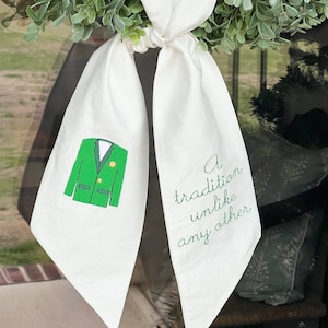 Masters Tournament Wreath Sash: Personalized Golf Decor