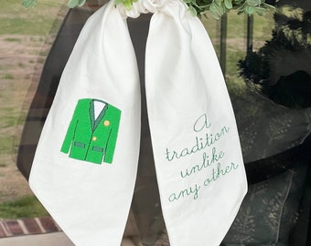 Masters Tournament Wreath Sash | Personalized Golf Decor | Augusta National | Spring Door Decor | Masters Golf Decor