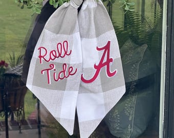 Elephant Wreath Sash | College Football Wreath Sash | Football Decor | Tailgate | Hostess Gift |College Graduation | High School Graduation