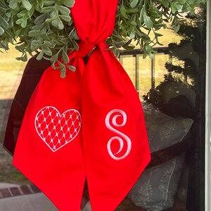 Chic Valentine's Wreath Sash | Herend Heart Wreath Sash | - Etsy