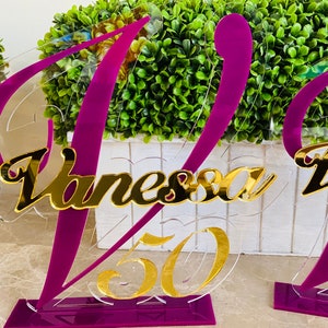Acrylic Signs, Acrylic Centerpieces, 8 inches
