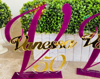 CREATE YOUR OWN, Acrylic Signs, Acrylic Centerpieces