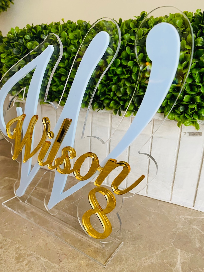 Acrylic Signs Acrylic Centerpieces 8 Inches Etsy