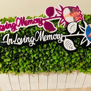 In Loving Memory of Rose, Photo Memorial Gifts, Acrylic Rose, Memorial Rose