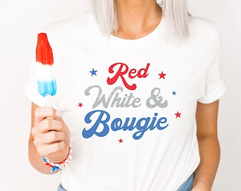 Red, White & Bougie svg, 4th of July svg, Patriotic svg, Red, White and Blue svg, cut file, png, clipart, vector, Cricut, Silhouette