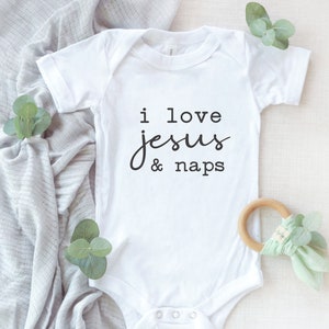 I Love Jesus and Naps SVG, Religious svg, Jesus svg, Onesie svg, Baby Shower Svg, baby quote svg, clipart, vector, Cricut, Silhouette