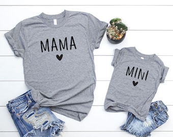Mama and Mini Svg, Mother Daughter Shirts, Blessed Mama svg, Mommy and Me Cut File, svg file, png, clipart, vector, Cricut, Silhouette