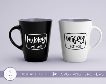 Hubby and Wifey Svg, Mr and Mrs svg, Honeymoon Svg, Wedding Svg, Bride Svg, Groom Svg, Cricut svg