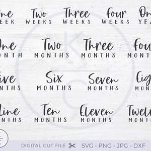 Baby Meilensteine Svg, monatliche Meilensteine Svg, Neugeborene Svg, Kleinkind Meilensteine Svg, Cricut