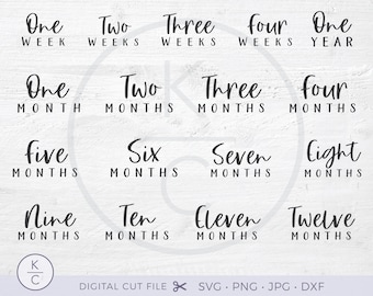 Baby Milestones Svg, Monthly Milestones Svg, Newborn Svg, Infant Milestones Svg, Cricut