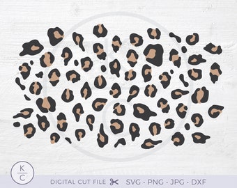 Modello stampa leopardata SVG, stampa ghepardo SVG, stampa leopardata SVG, stampa animalier SVG, file di taglio Cricut