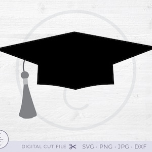 Graduation Cap Svg, Graduation Hat Svg, Graduation Svg, Graduation Clipart, Grad Cap, Decal, png, dxf, Cricut Silhouette