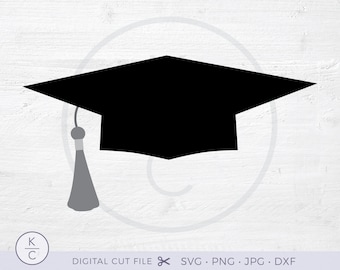 L'obtention du diplôme casquette Svg, Svg de chapeau de remise des diplômes, Svg de l'obtention du diplôme, des cliparts l'obtention du diplôme, casquette de diplômé, sticker, png, dxf, Silhouette Cricut