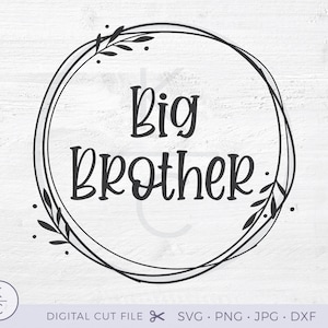 Big Brother Svg, Baby Boy Svg, Baby Boy Shower Gift, Big Brother Shirt, Baby Onesie Design, dxf, clipart, vector, Cricut, Silhouette