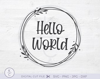 Hallo Welt SVG, neue Baby Svg, Baby Shirt Svg, Body Svg, Neugeborene Svg Dateien, Baby-Dusche Svg, Dxf, Clipart, Vektor, Cricut, Silhouette