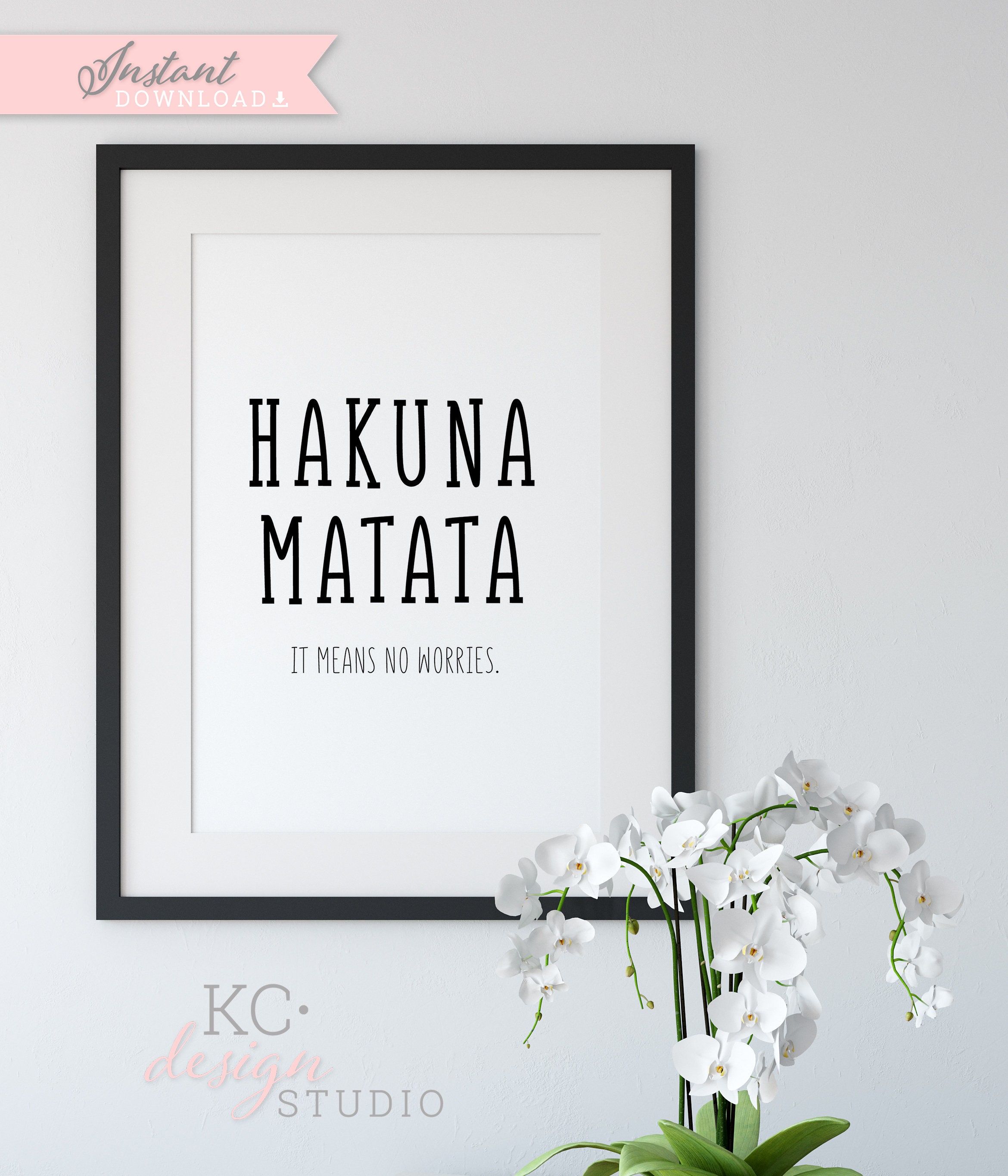Hakuna Matata Printable Decor Art Print Home Decor | Etsy